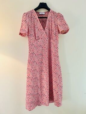 Axara (Paris) ‘Robe de thé’ - Floral Pink Women's Dress Small